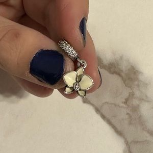 Pandora Orchid dangle charm